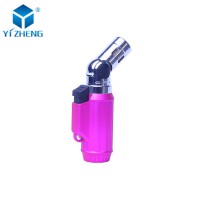 Wholesale flame jet cigar butane refillable pink torch gas lighter