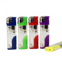 EX-2022s plastic transparent gas tank electronic lighters refillable button gas lighter