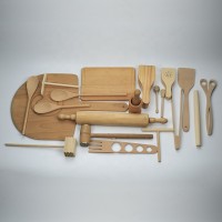 Hot Sale Nature Wooden Kitchen Utensils Sets Cooking Tools Set with Wood Handle